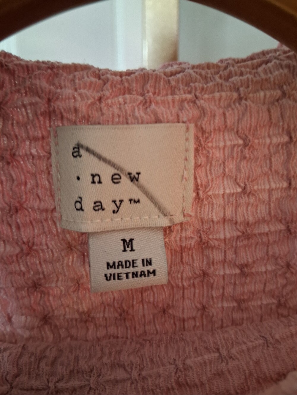 2/$5 - A New Day Textured Pink Blouse Medium - Picture 2 of 2